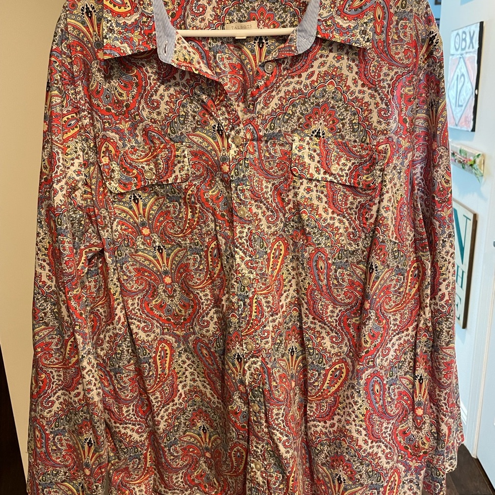 Talbots Paisley Blouse